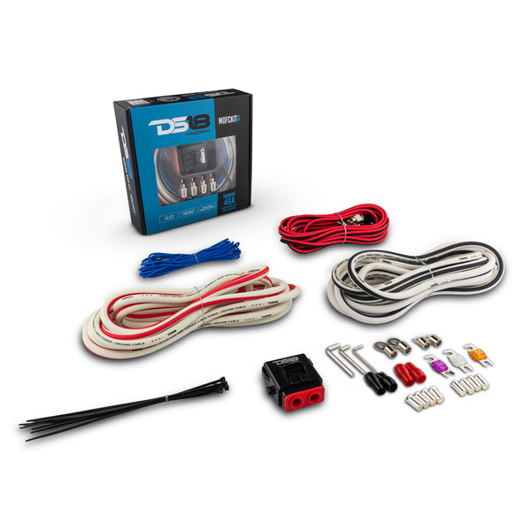 4-GA Marine Tinned OFC Amplifier Installation Kit - WHITE 4-GA Marine Tinned OFC Amplifier Installation Kit - WHITE