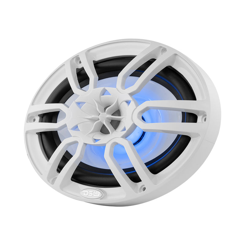 DS18 NXL69/WH HYDRO 6X9" 2Way Marine Speakers with Integrated RGB LED