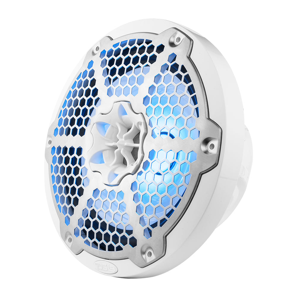 DS18 NXL-6M/WH HYDRO 6.5 2-Way Marine Speakers with Integrated RGB LED  Lights 300 Watts White - EAI - Pascagoula