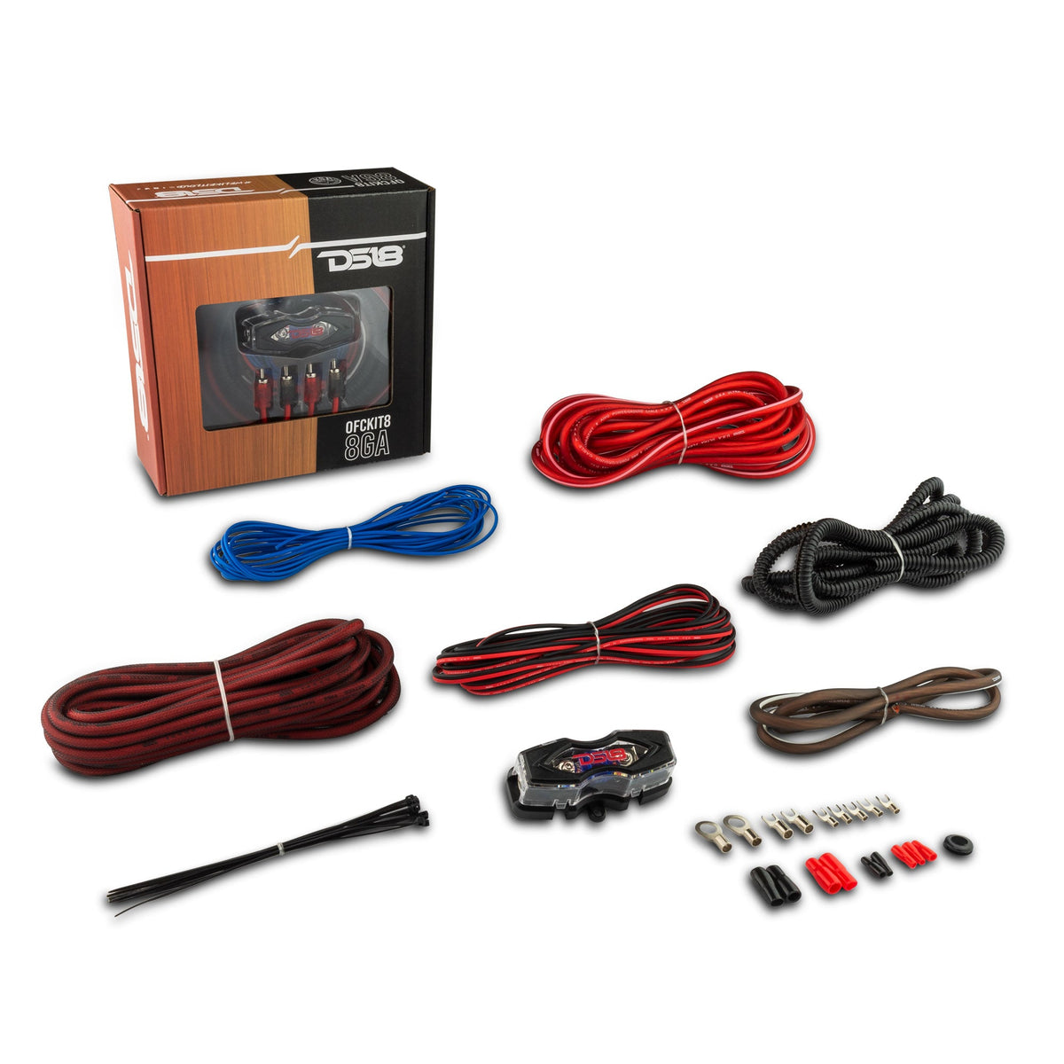 8-GA OFC 100% Copper Amplifier Installation Kit