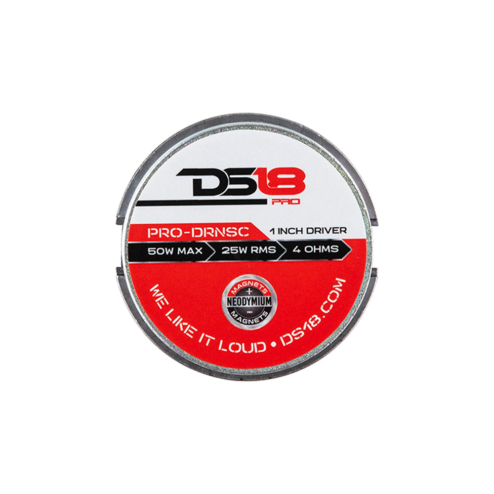 DS18 PRO-DRNSC 1" Twist On Throat Neodymium Driver 1" Composite Polyamide Voice Coil 240 Watts 110dB 4-Ohm