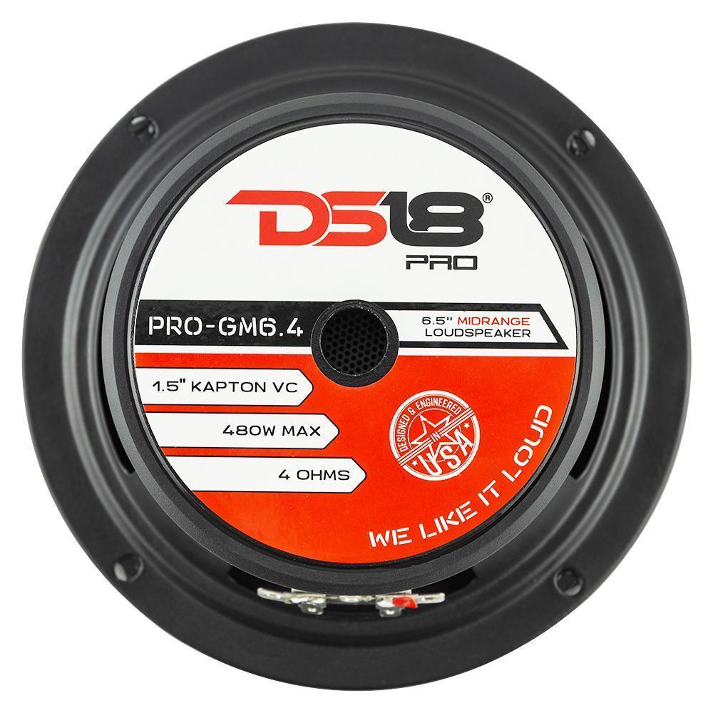 DS18 High Wattage Mid and High Range Package Extremely Loud PRO Audio 6.5" Set car audio stereo midrange speakers