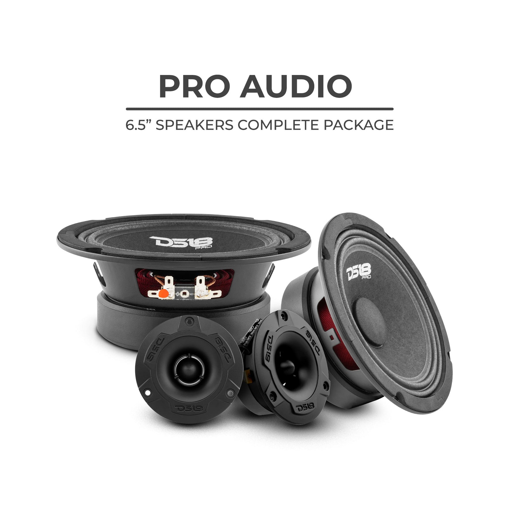 DS18 High Wattage Mid and High Range Package Extremely Loud PRO