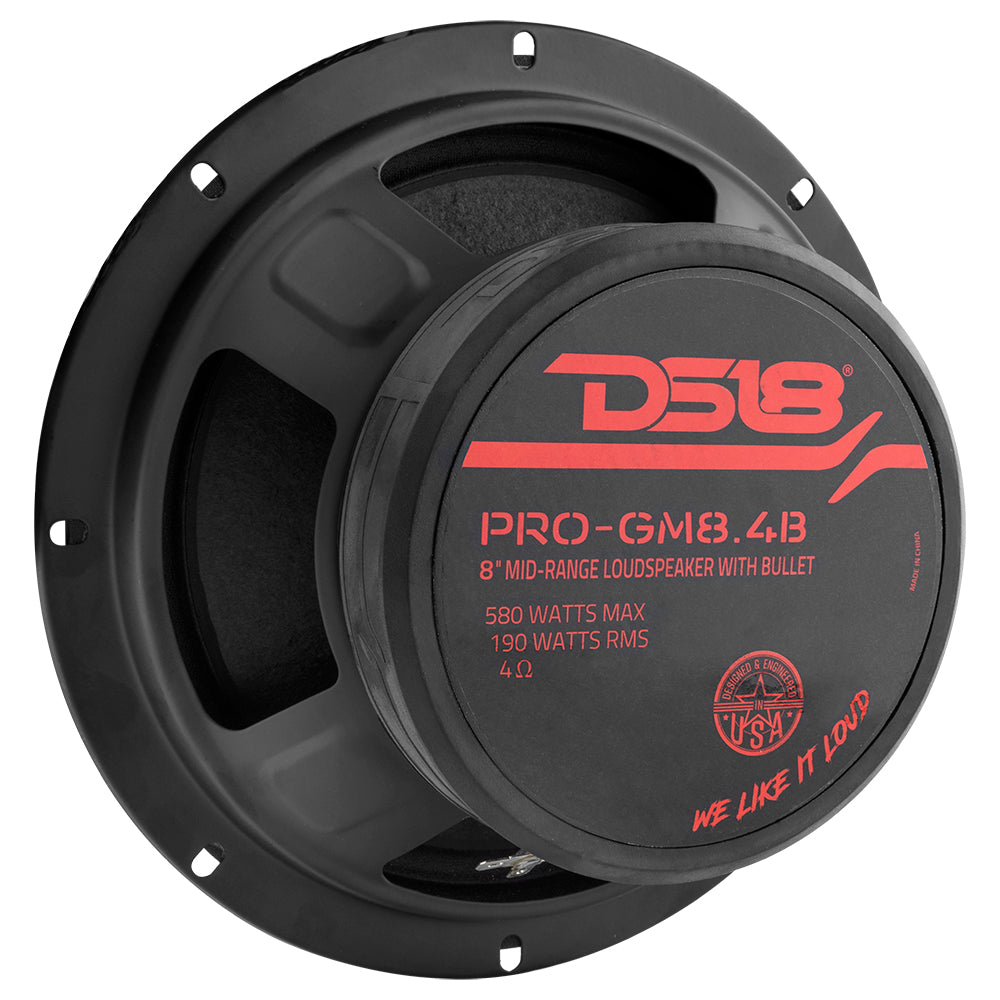 DS18 PRO-GM8.4B 8" Mid-Range Loudspeaker with Bullet 580 Watts 4-Ohm