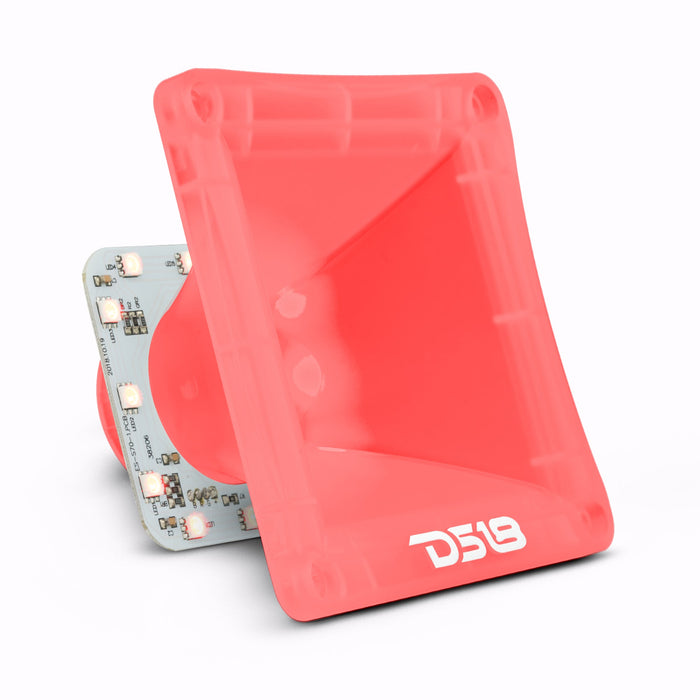 Bocina de plástico transparente DS18 PRO-H44CL de 1" con luces RGB