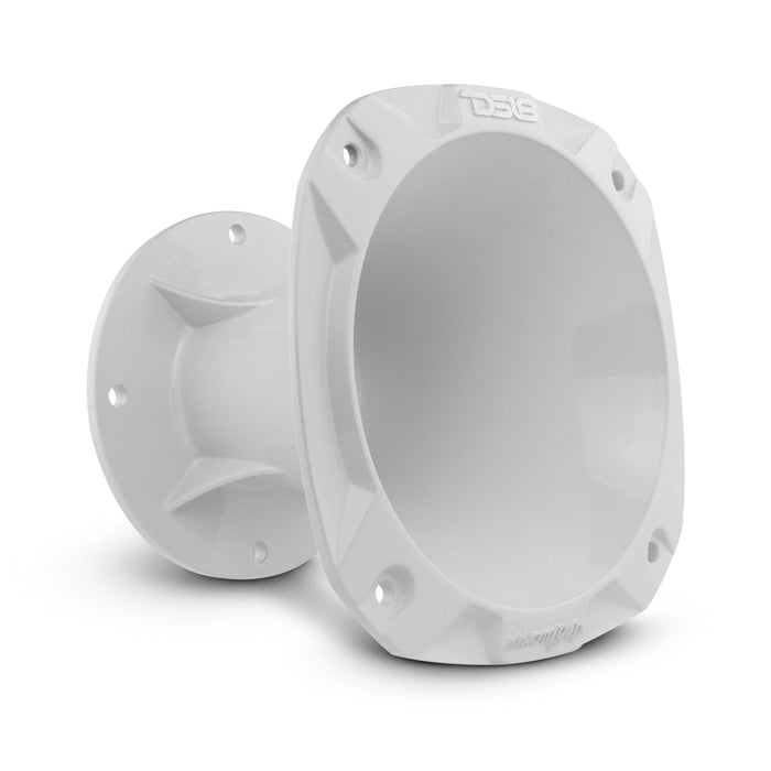 Difusor de aluminio atornillable de garganta de 2" – Cobertura de sonido de 35°, profundidad de 4.84"