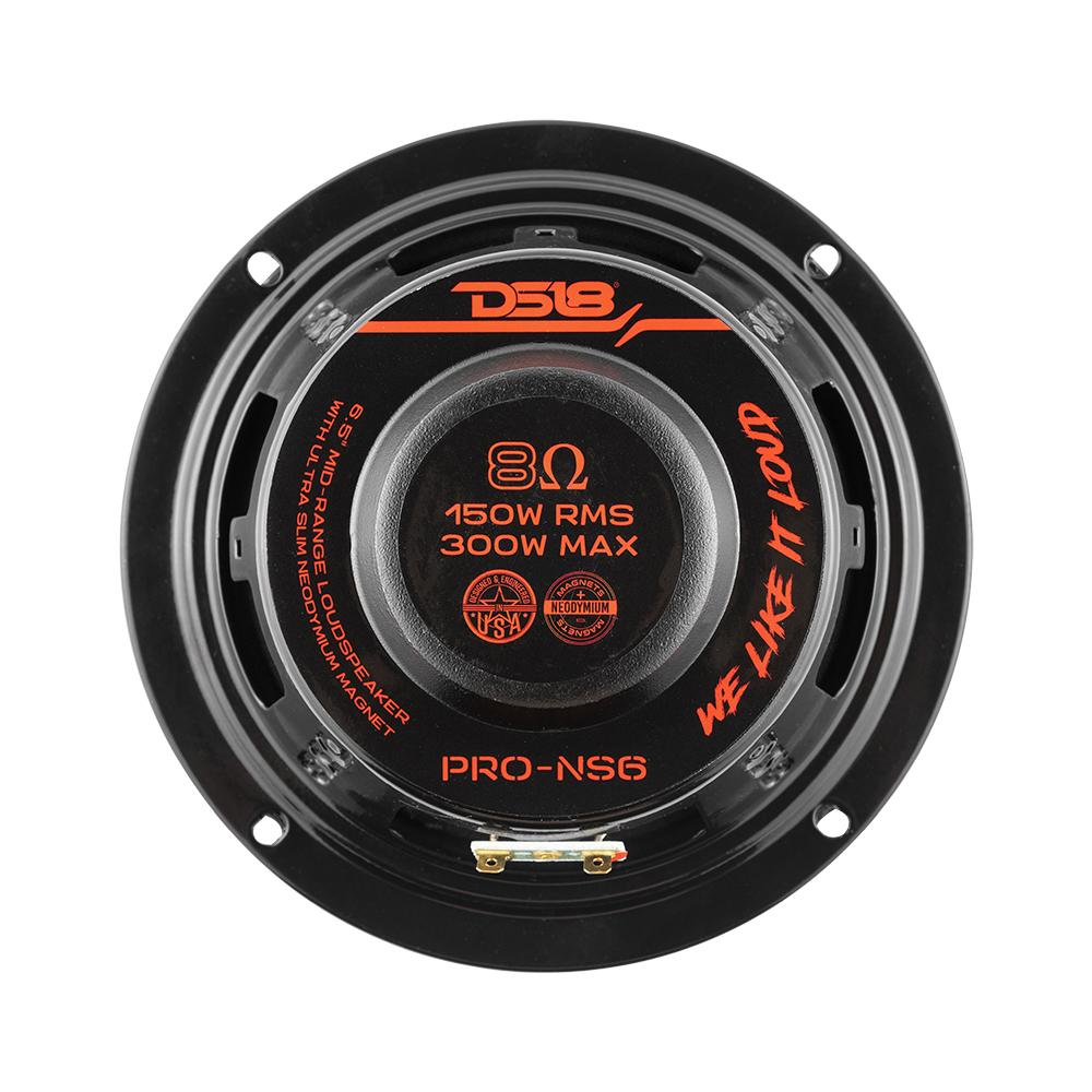 PRO 6.5" Shallow Neodymium Mid-Range Loudspeaker with Bullet 400 Watts 8-Ohm car audio stereo speakers