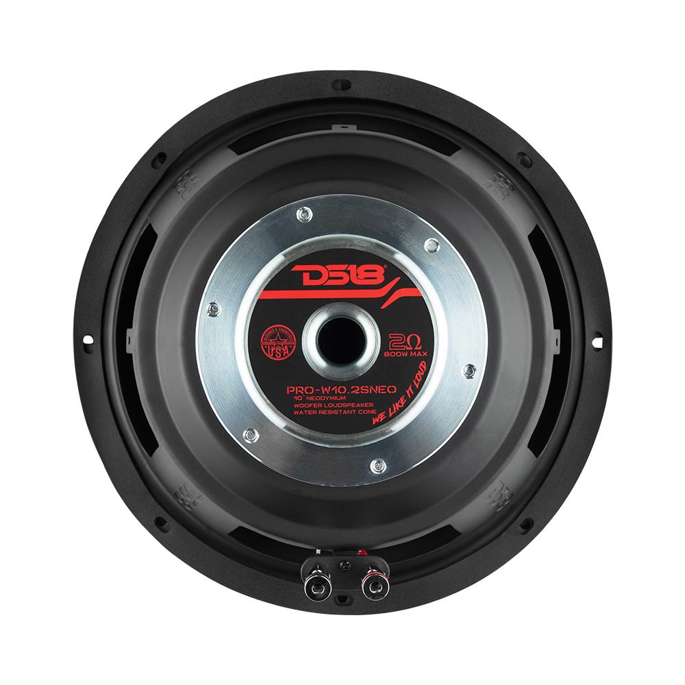 DS18 PRO 10" Water Resistant Cone Neodymium Woofer 2-Ohms SVC (1 Speaker) Audio car home system motorcycle loud subwoofer Subwoofers
