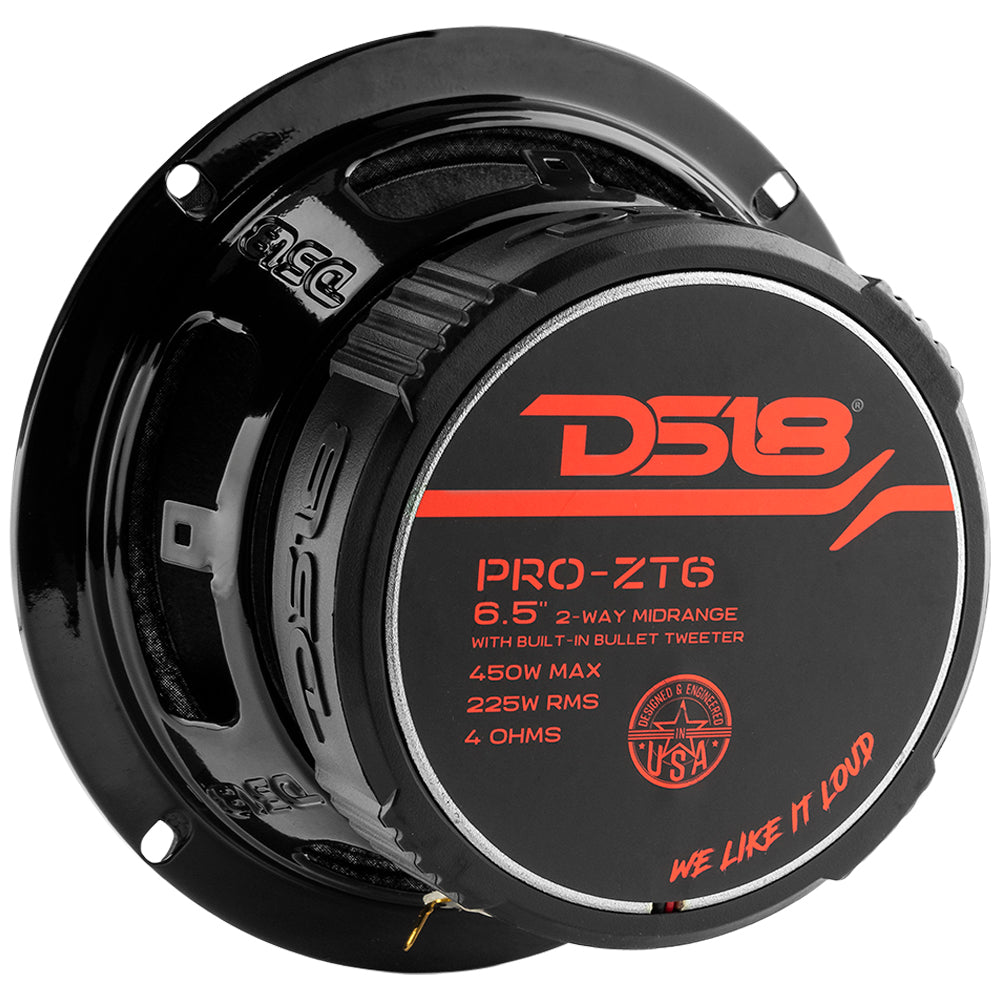 DS18 PROZT6 6.5" 2Way MidRange Loudspeaker with Builtin Bullet