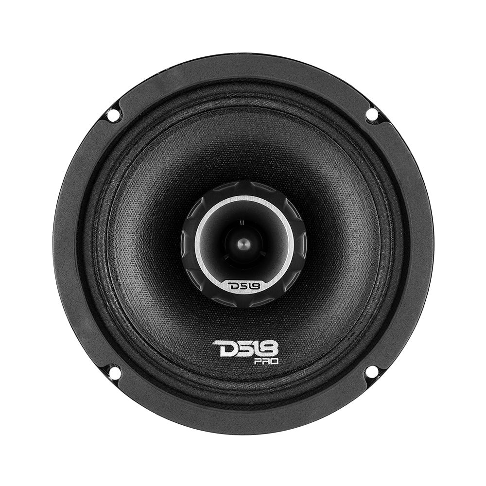 PRO-ZT 6.5" Coaxial Mid-Range Loudspeaker with Water Resistant Cone Built-in Bullet Tweeter and Grill 225 Watts Rms 4-Ohm