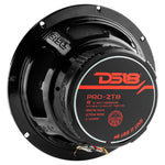 PRO-ZT 8" Coaxial Mid-Range Loudspeaker with Water Resistant Cone Built-in Bullet Tweeter and Grill 275 Watts Rms 4-Ohm