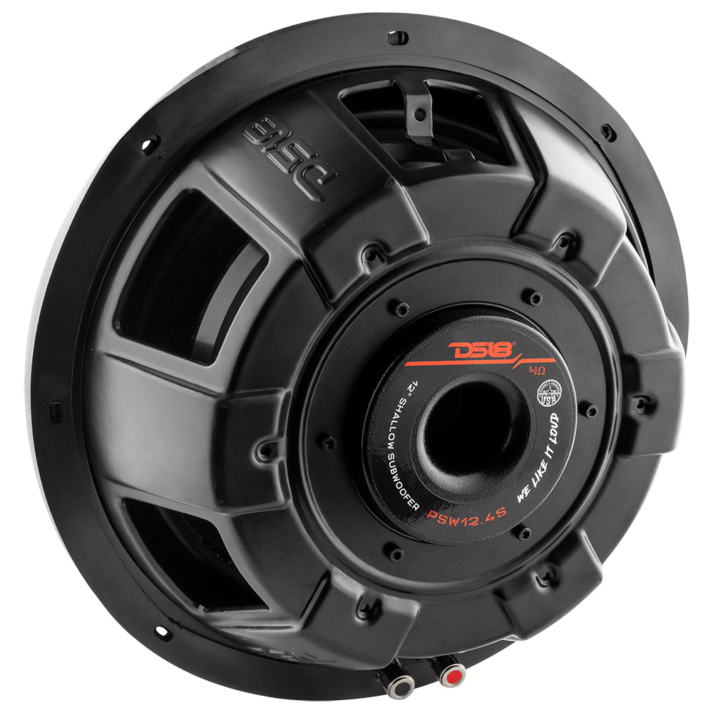 PS Shallow-Mount Water Resistant 12" Subwoofer 600 Watts Rms SVC 4-Ohm