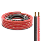 DS18 4-GA Ultra Flex OFC Ground Power Cable 5 Ft Black and 20 Ft Red Kit