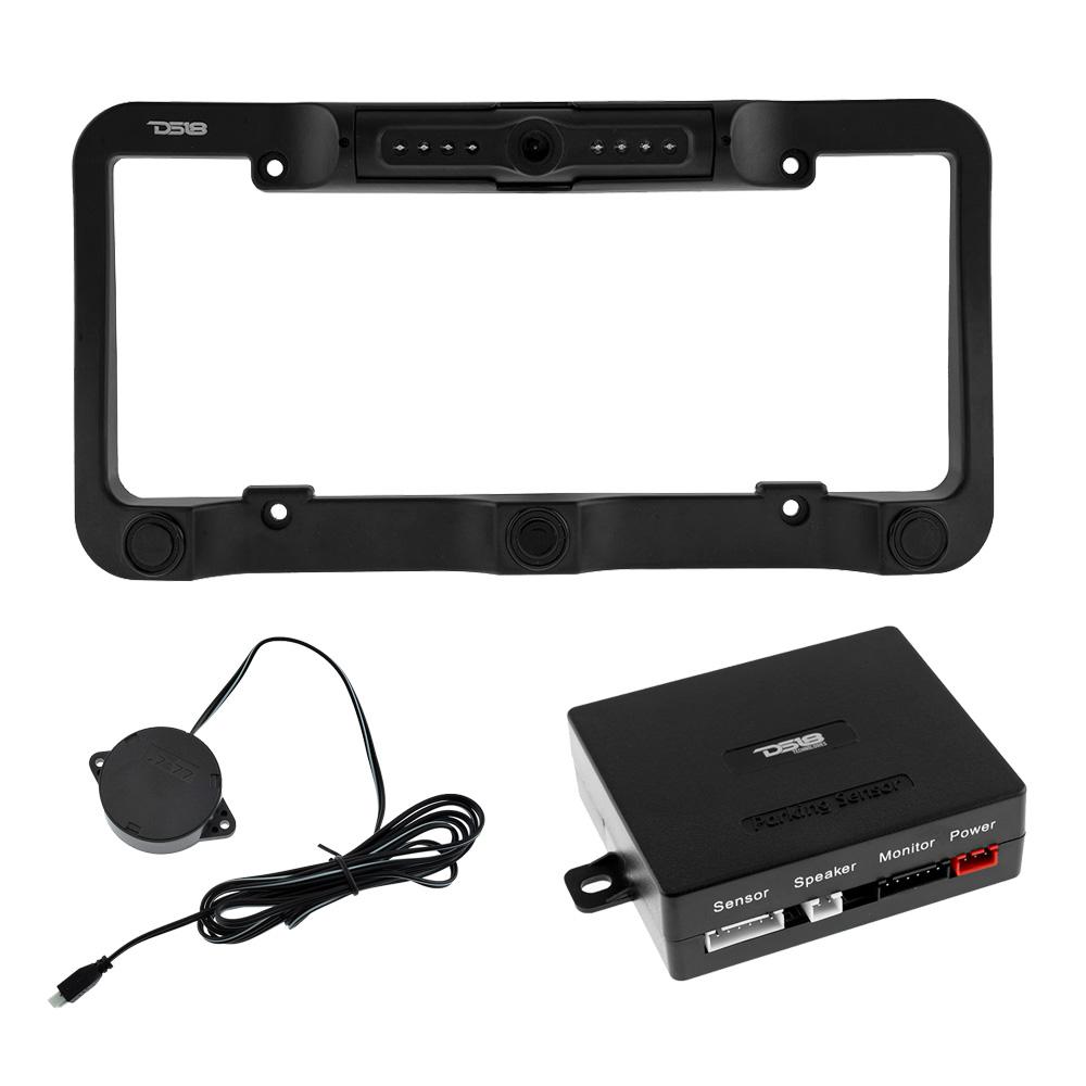 DS18 RCS2IN1LP Waterproof Reverse Camera and Backup Buzzer for License Plate