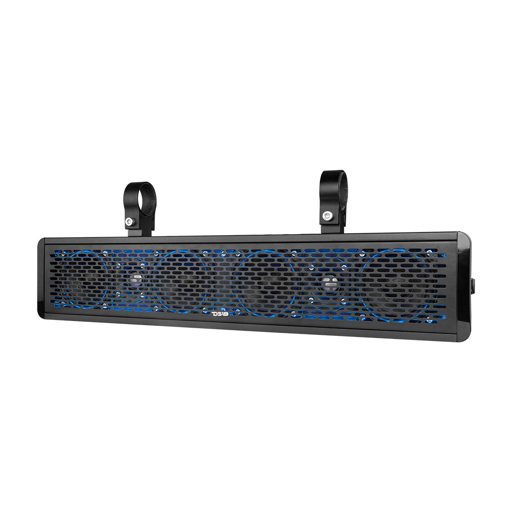 DS18 HYDRO SBAR25 30" Marine Water Resistant Sound Bar Speaker System RGB LED Lights 6 Speakers 600 Watts. waterproof sound bar. Compatible with golf cart audio, golf cart audio systems, golf cart audio system, golf cart audio options, best golf cart audio system, golf cart audio console.