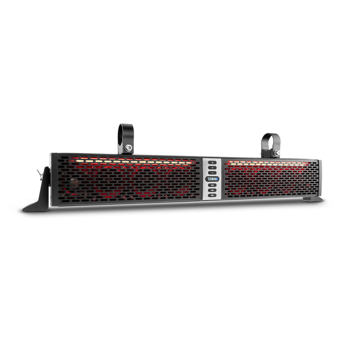 Barra de sonido HYDRO de 30” para uso marino con Bluetooth: resistente al agua, luces LED RGB, 8 altavoces, sistema amplificado de 320 W RMS 