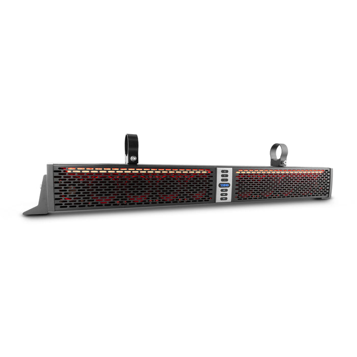 DS18 HYDRO SBAR35BT Barra de sonido marina amplificada de 35" resistente al agua con Bluetooth, luces LED RGB, 10 altavoces, 800 vatios 