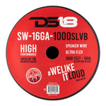 DS18 SW-16GA-1000SLVB 16-GA Car Audio Speaker Wire 1000 Feet Silver