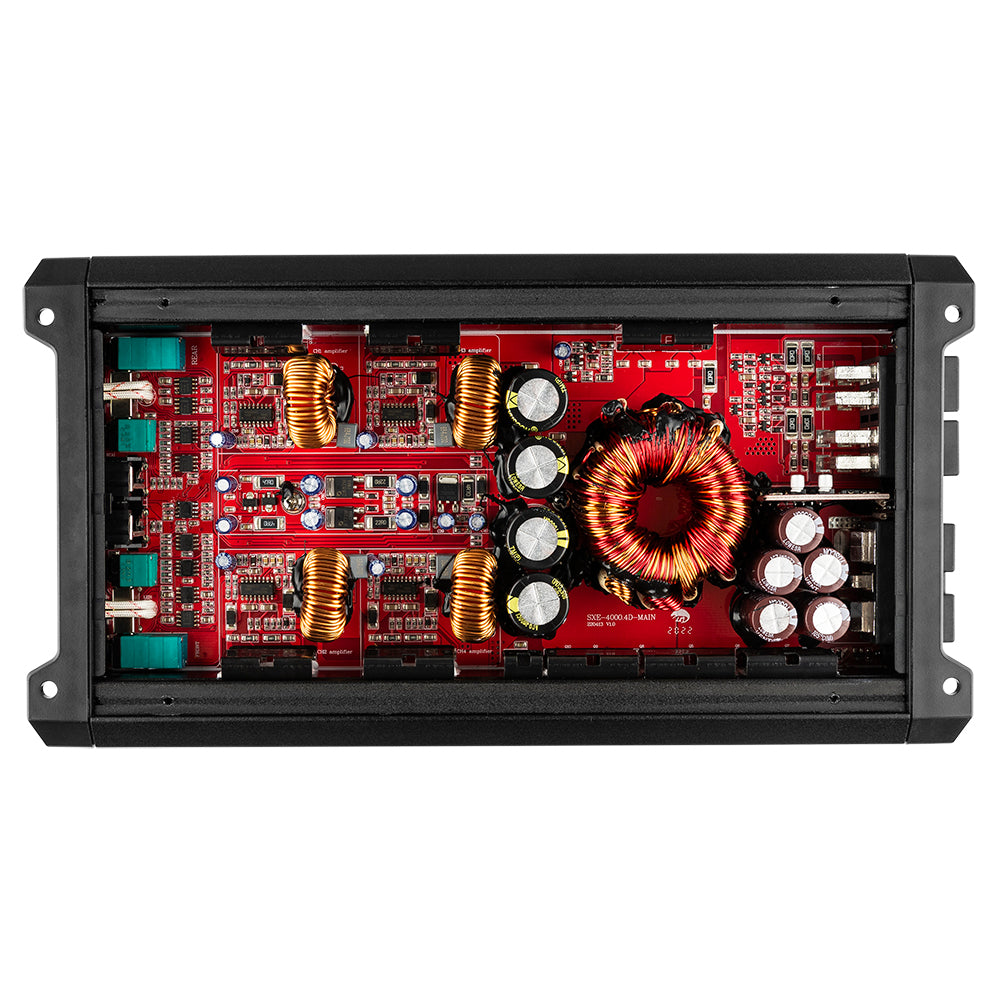 DS18 SXE-4000.4D Class D 4-Channel Full-Range Car Amplifier 275 x 4 RMS @4 OHM 4000 Watts